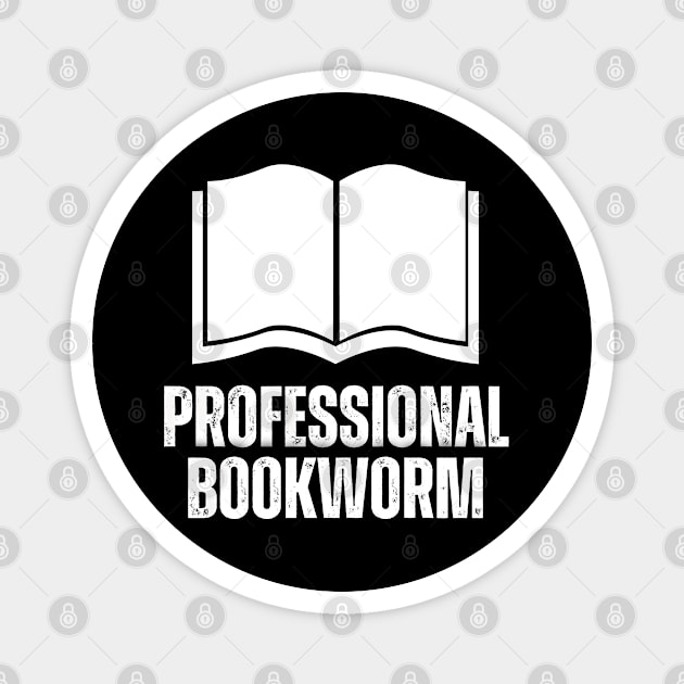 Professional Bookworm Librarian Valentines Day Gift Magnet by ISFdraw